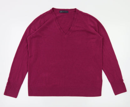 Marks & Spencer Womens Red   Pullover Jumper Size 14