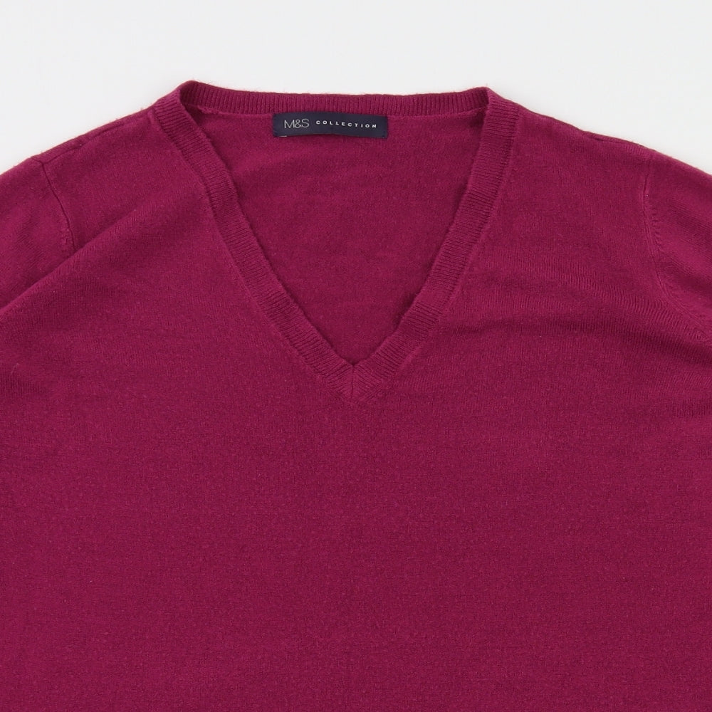 Marks & Spencer Womens Red   Pullover Jumper Size 14