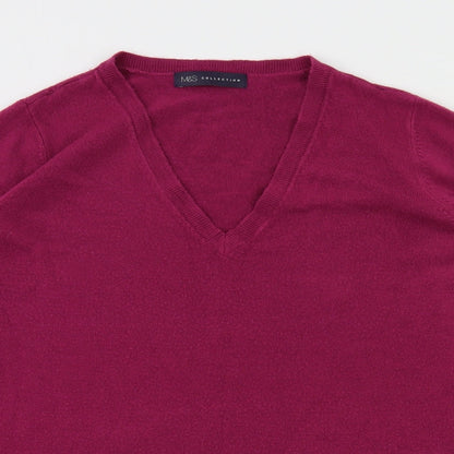 Marks & Spencer Womens Red   Pullover Jumper Size 14