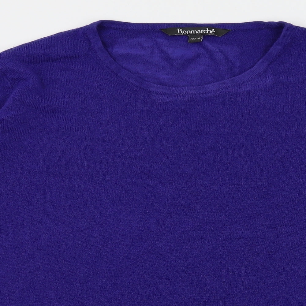 Womens UK Size 12 Bonmarché Pink Basic T-Shirt