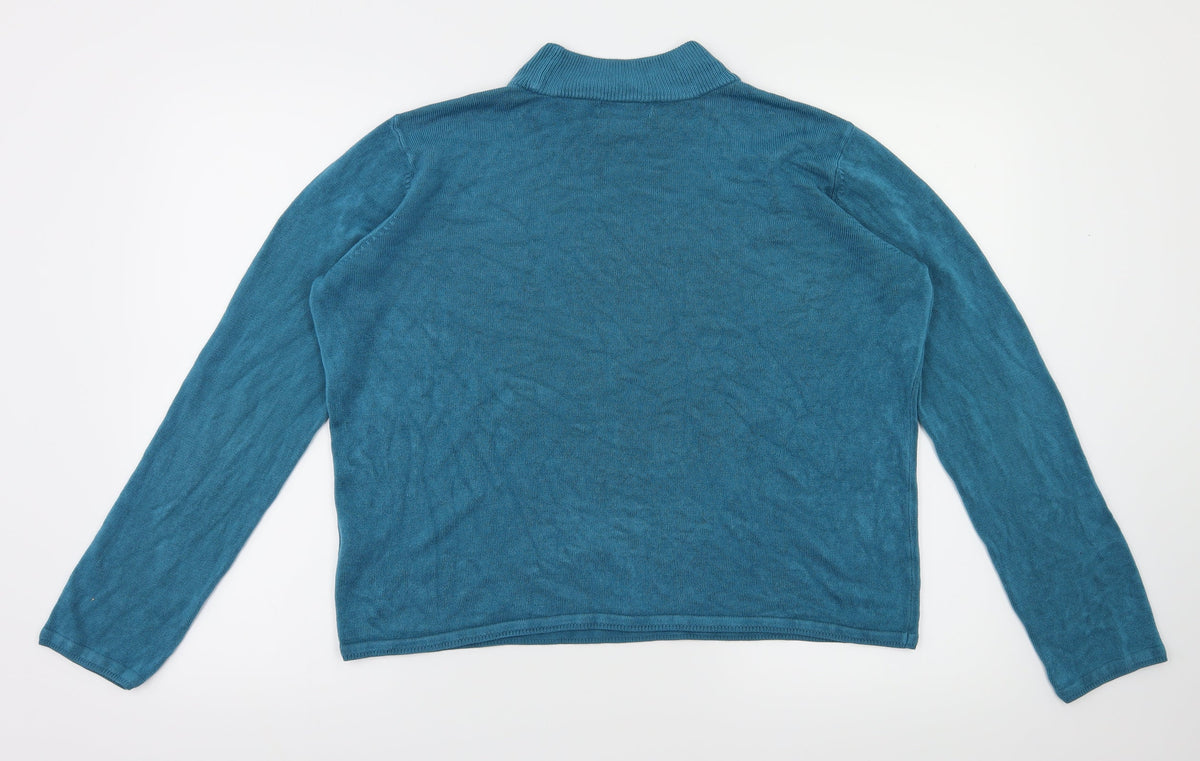 Bonmarché Womens Blue Pullover Jumper Size M