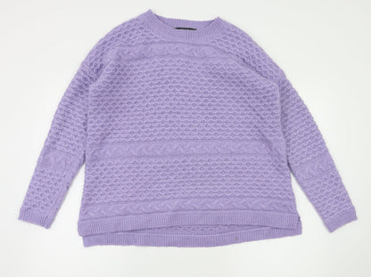 Love knitwear Womens Purple   Pullover Jumper Size 14
