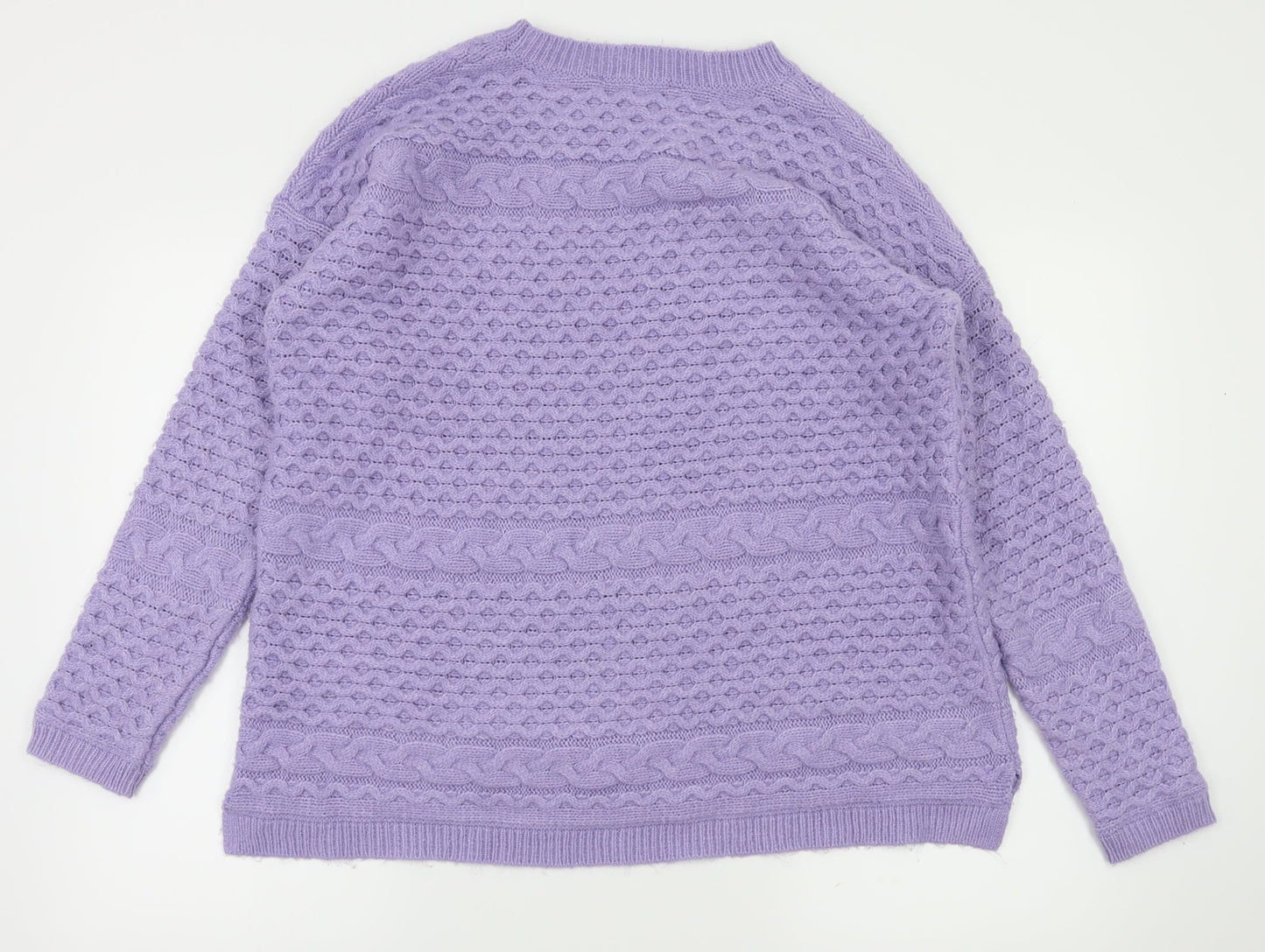 Love knitwear Womens Purple   Pullover Jumper Size 14