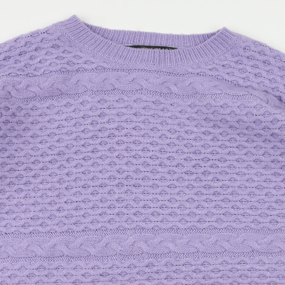 Love knitwear Womens Purple   Pullover Jumper Size 14