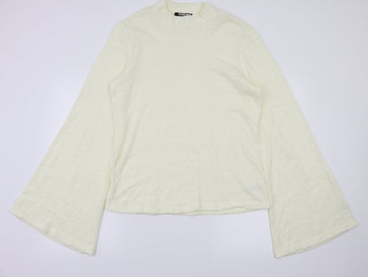 Womens UK Size 14 Fashion Union Ivory Basic T-Shirt