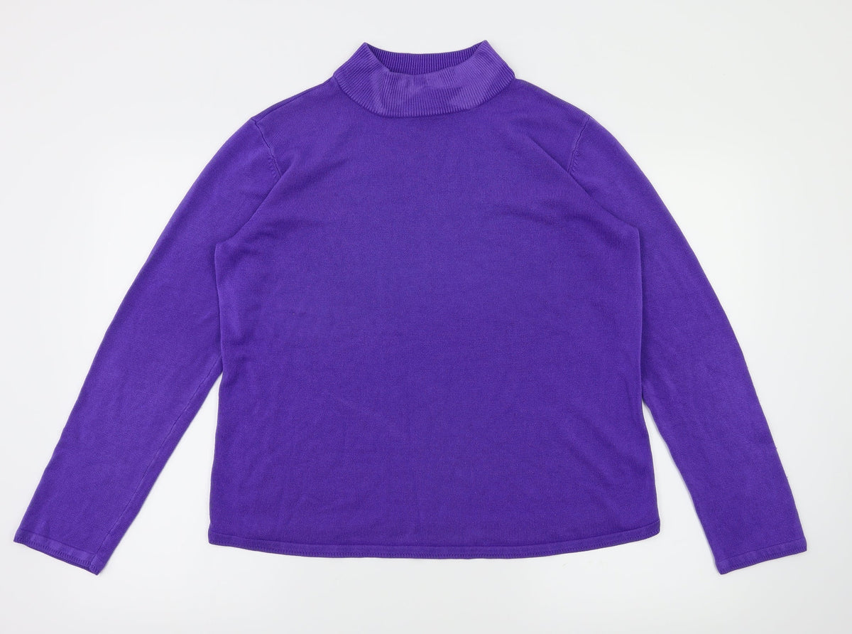 Bonmarché Womens Purple Pullover Jumper Size M