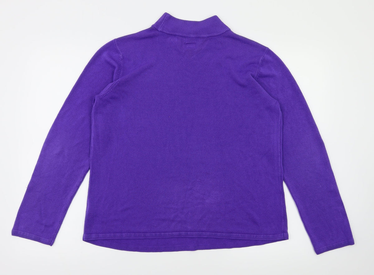 Bonmarché Womens Purple Pullover Jumper Size M