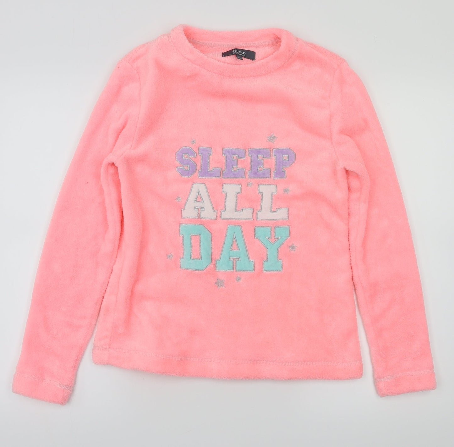 studio  Girls Pink Animal Print  Top Pyjama Top Size 8 Years