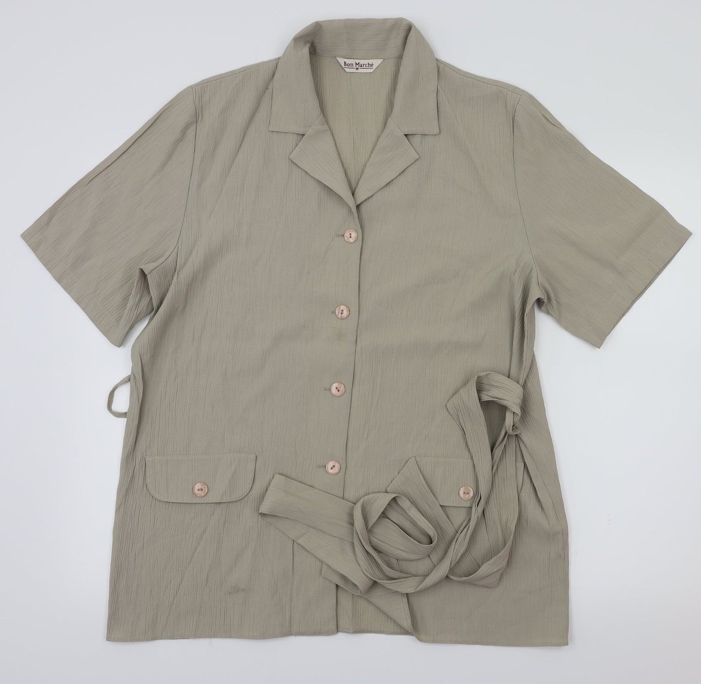 Womens UK Size 16 Bonmarché Beige Basic Blouse