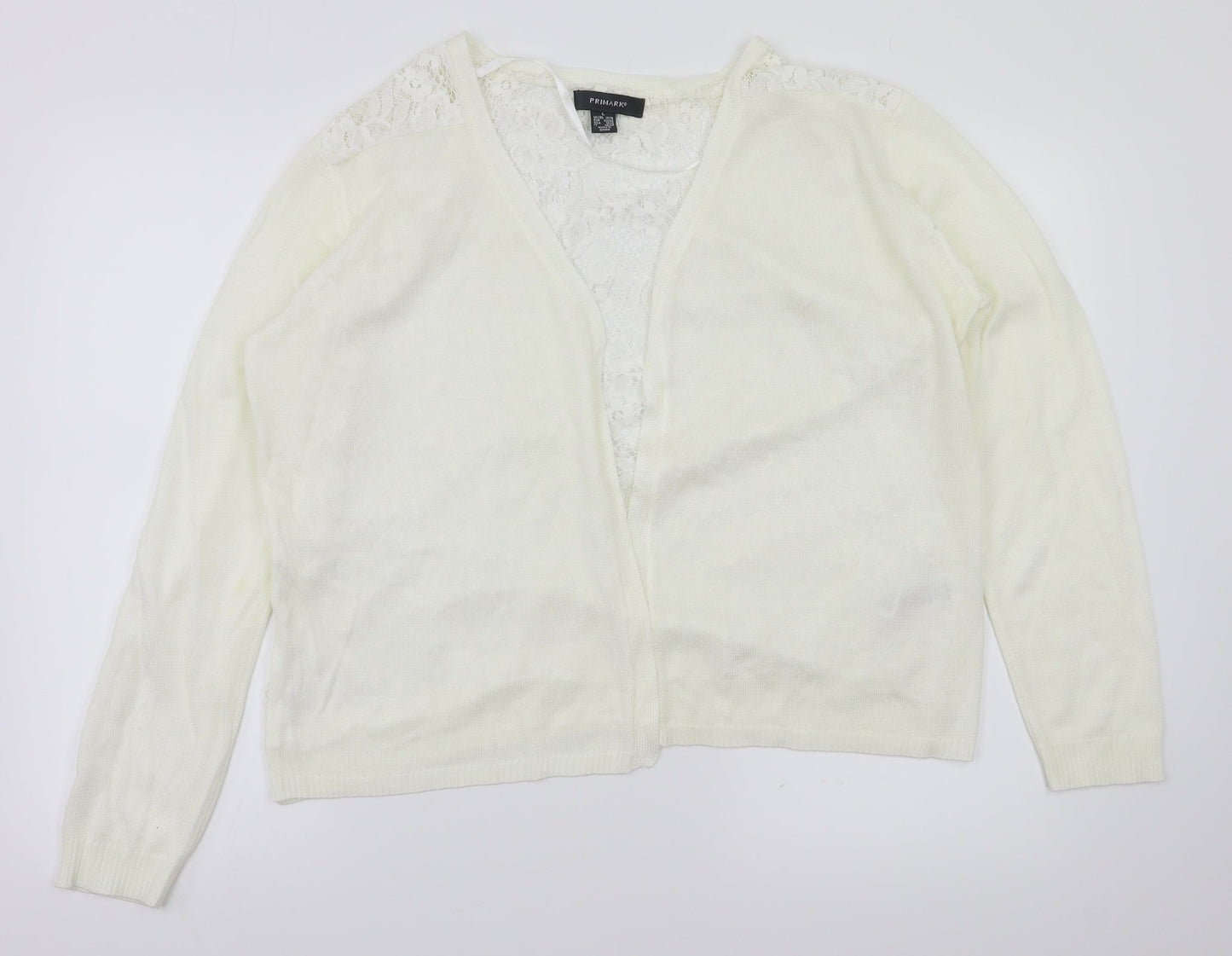 Primark Womens Ivory   Cardigan Jumper Size L