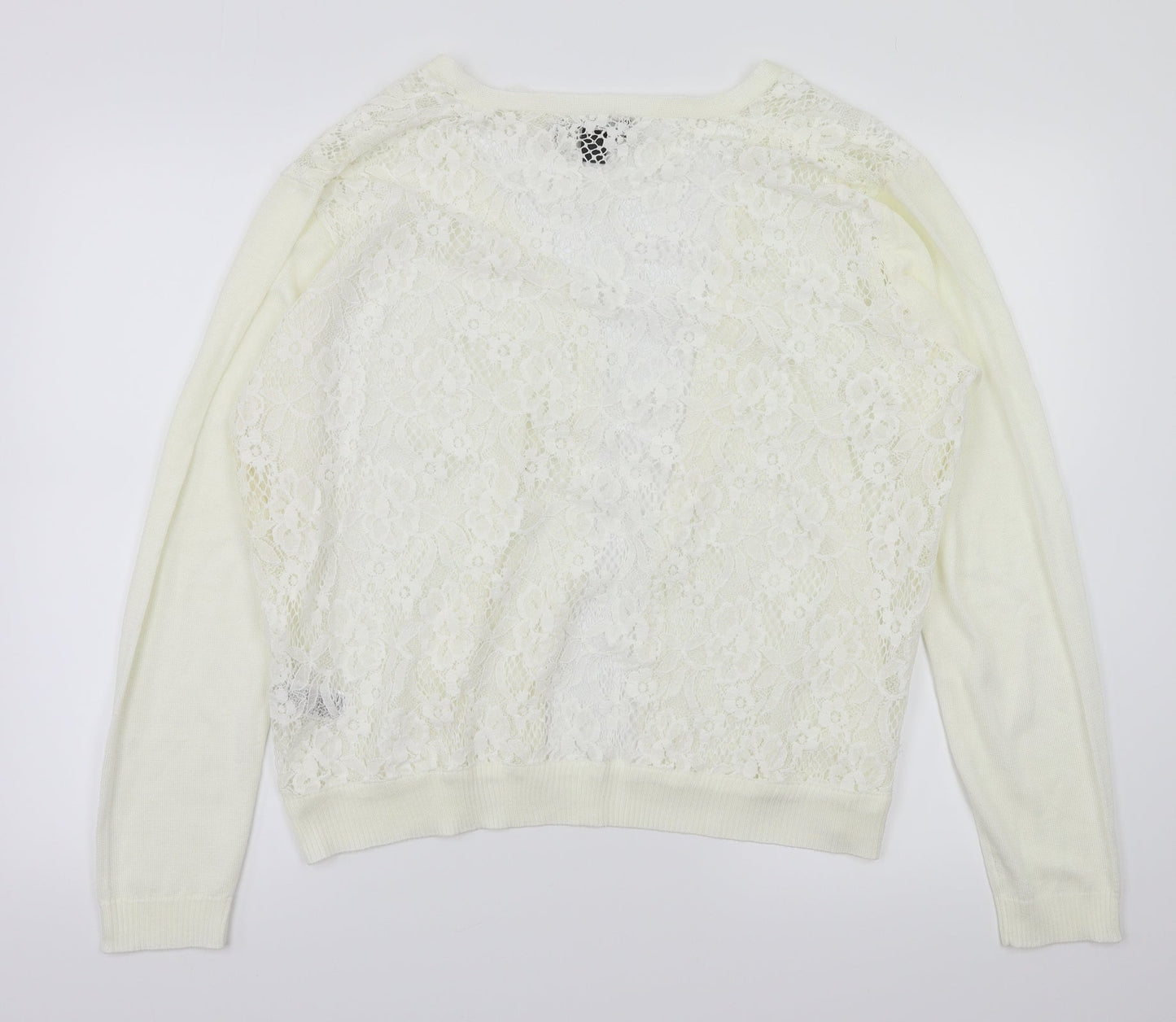 Primark Womens Ivory   Cardigan Jumper Size L