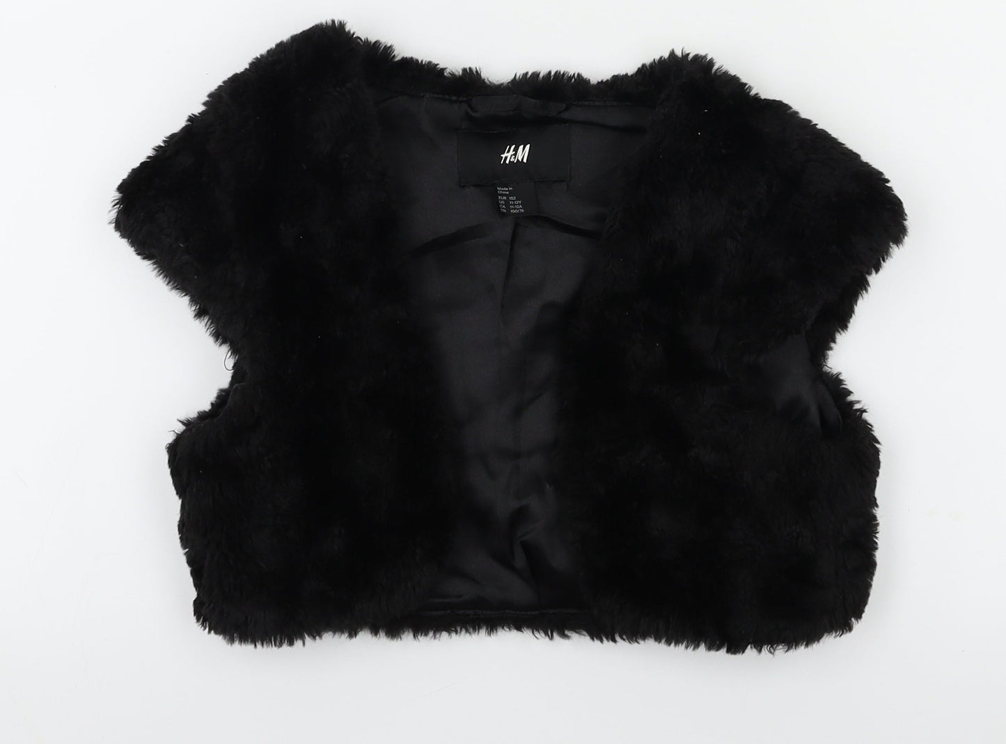 H&M Girls Black   Cardigan Jumper Size 11-12 Years