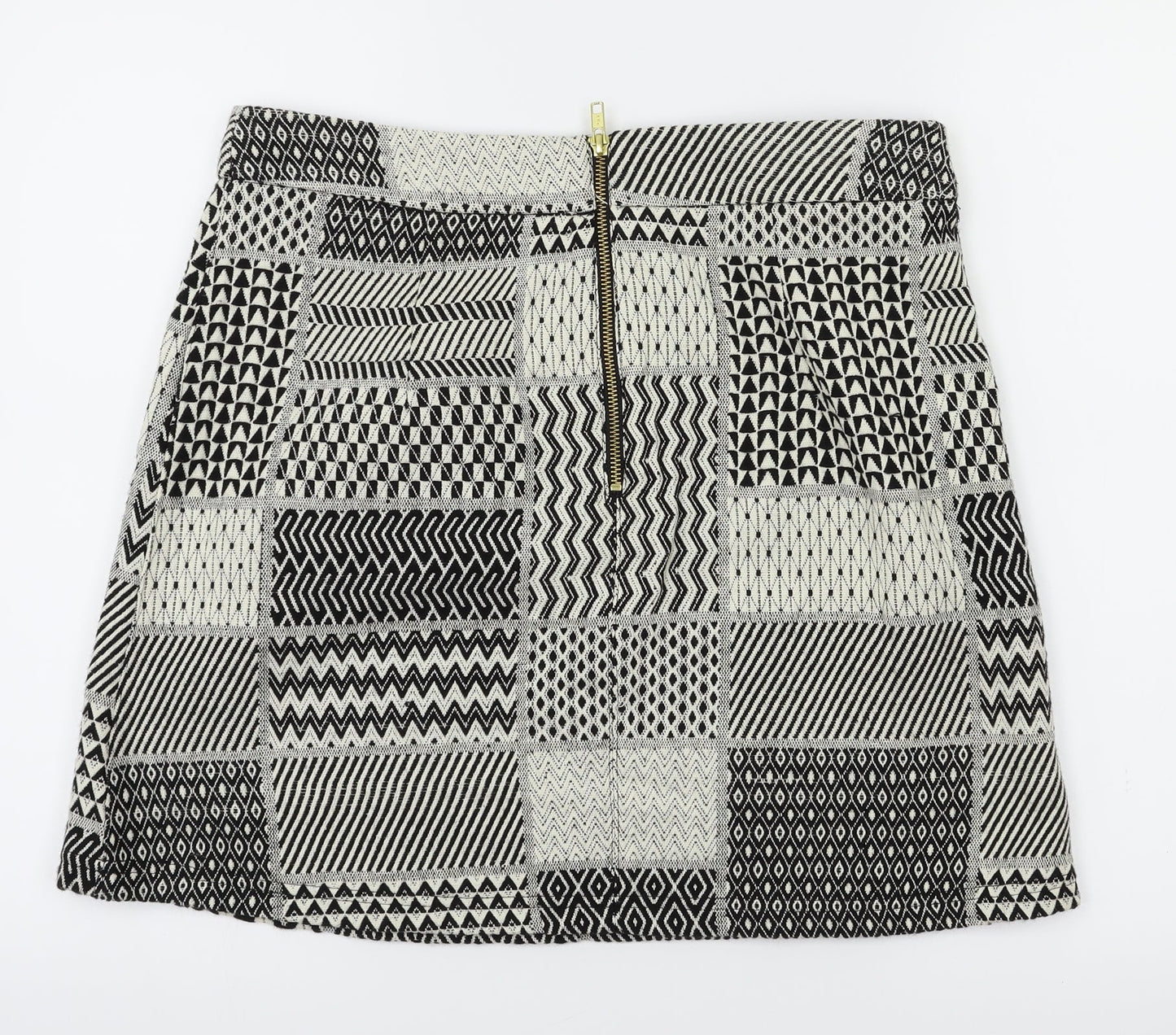 papaya  Womens Black Argyle/Diamond  A-Line Skirt Size 12