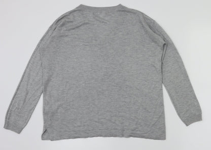 m&s Womens Grey   Basic T-Shirt Size S