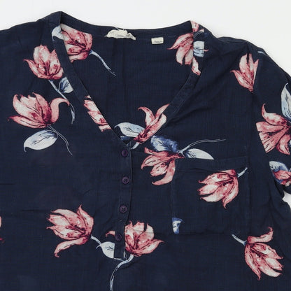 Womens UK Size 12 Preworn Blue Basic T-Shirt
