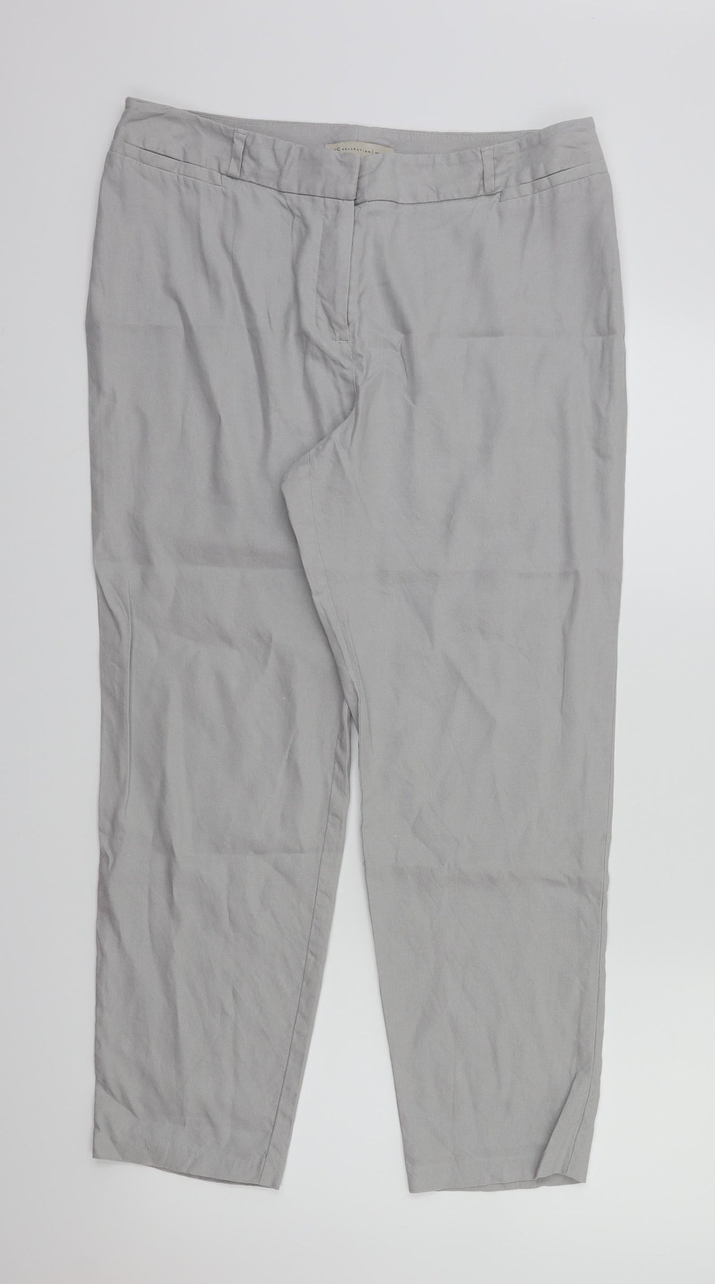 m&s Womens Green   Trousers  Size 14 L25 in