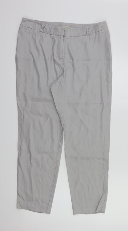 m&s Womens Green   Trousers  Size 14 L25 in