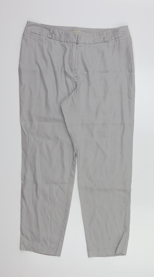 m&s Womens Green   Trousers  Size 14 L25 in