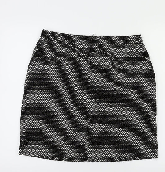 Papaya Womens Black   A-Line Skirt Size 12