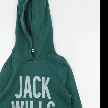 Womens UK Size 4 Jack Wills Green Pullover Hoodie