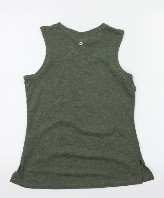 F&F Womens Green Animal Print  Basic T-Shirt Size XS