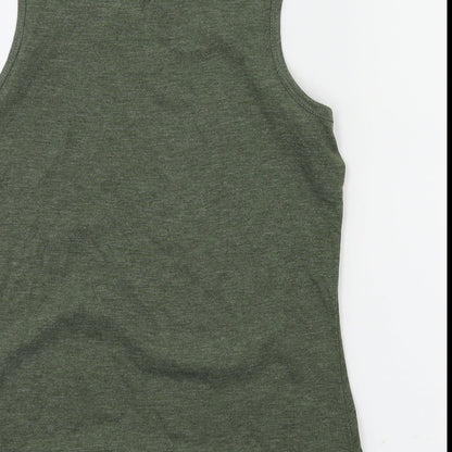 F&F Womens Green Animal Print  Basic T-Shirt Size XS