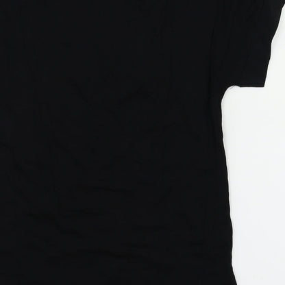 Womens UK Size XS Body Flirt Black Basic T-Shirt