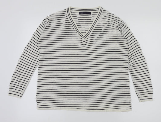 Womens UK Size S M&S White Basic T-Shirt
