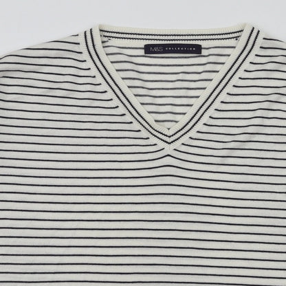 Womens UK Size S M&S White Basic T-Shirt