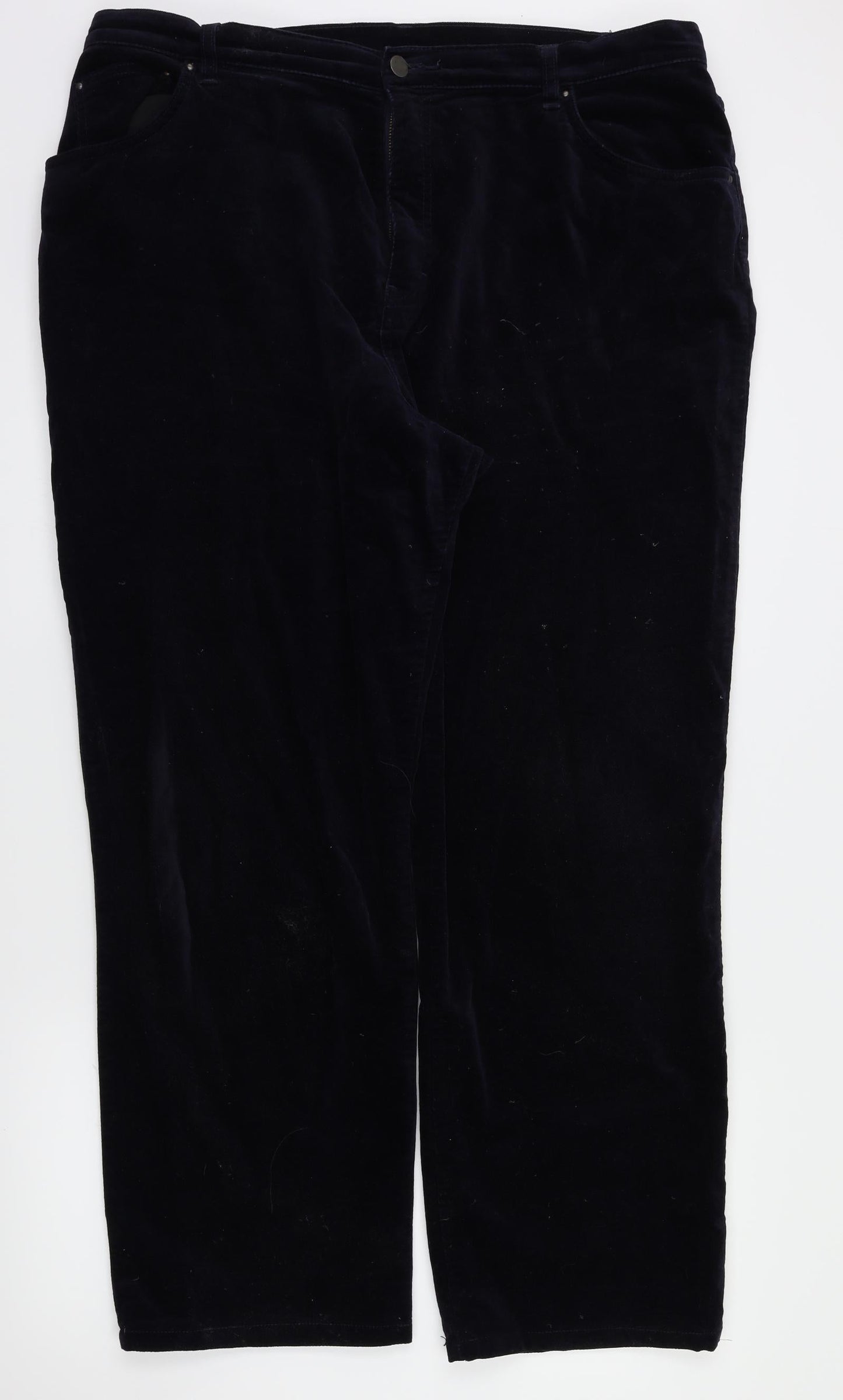 M&S Womens Blue Houndstooth  Trousers  Size 20 L28 in