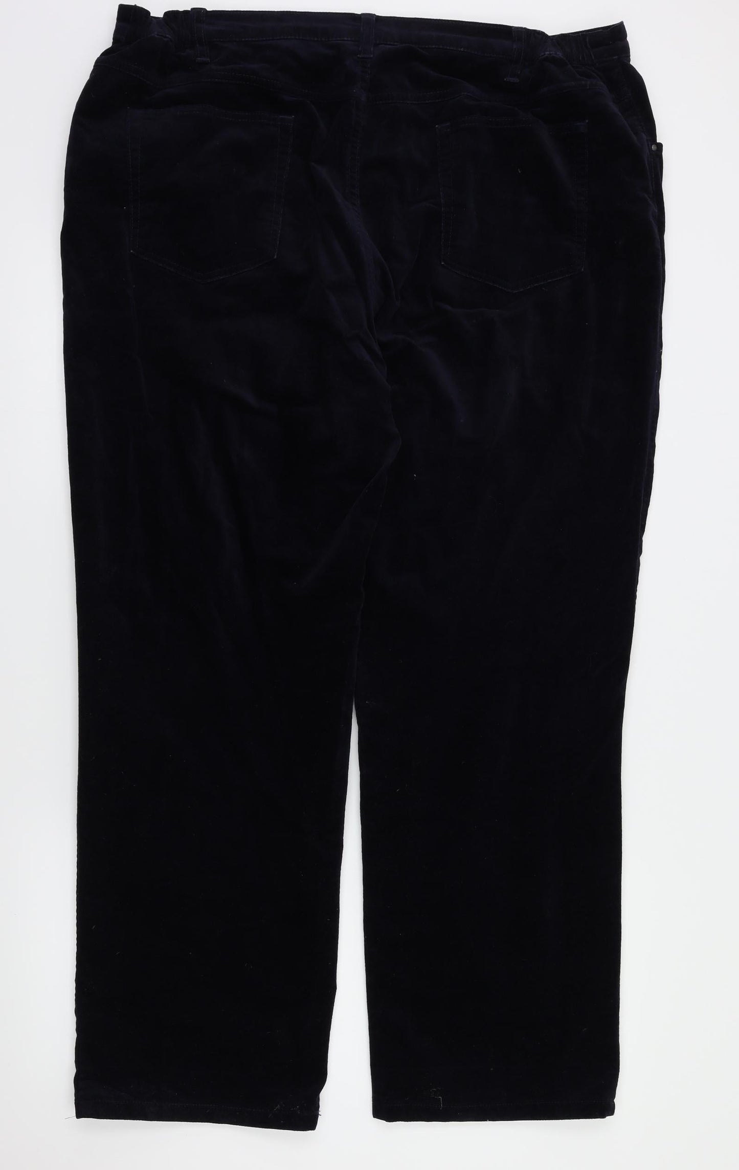 M&S Womens Blue Houndstooth  Trousers  Size 20 L28 in