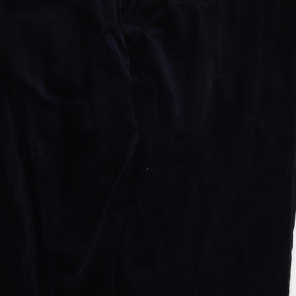 M&S Womens Blue Houndstooth  Trousers  Size 20 L28 in