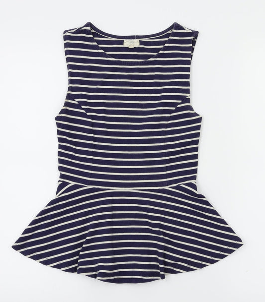 Womens UK Size 8 New Look Blue Basic T-Shirt