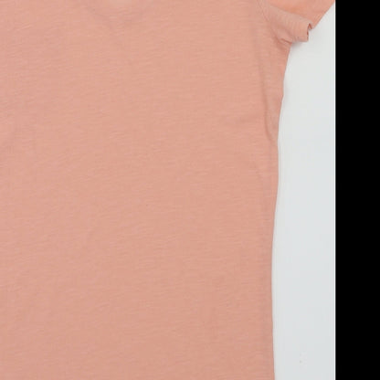 Womens UK Size 8 New Look Orange Basic T-Shirt