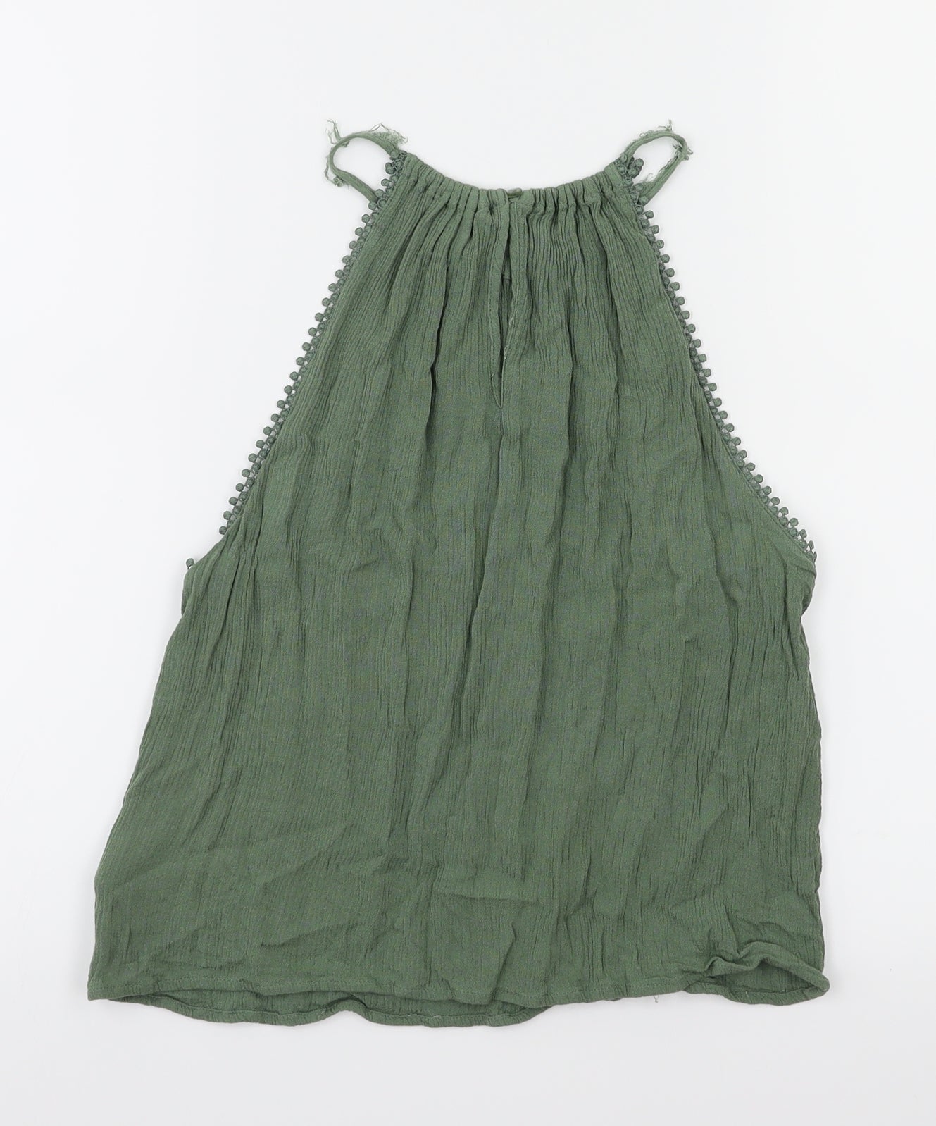 Womens UK Size 8 H&M Green Basic T-Shirt