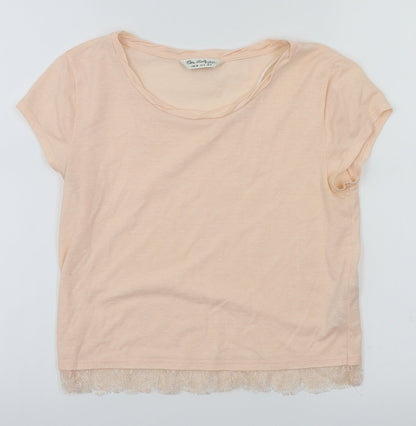 Miss Selfridge Womens Pink   Basic T-Shirt Size 8