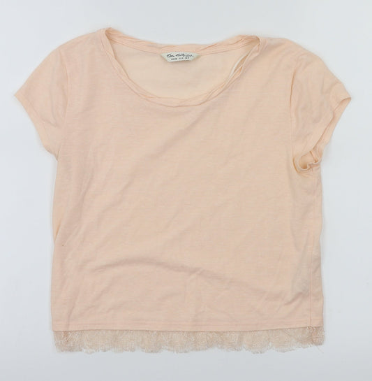 Miss Selfridge Womens Pink   Basic T-Shirt Size 8
