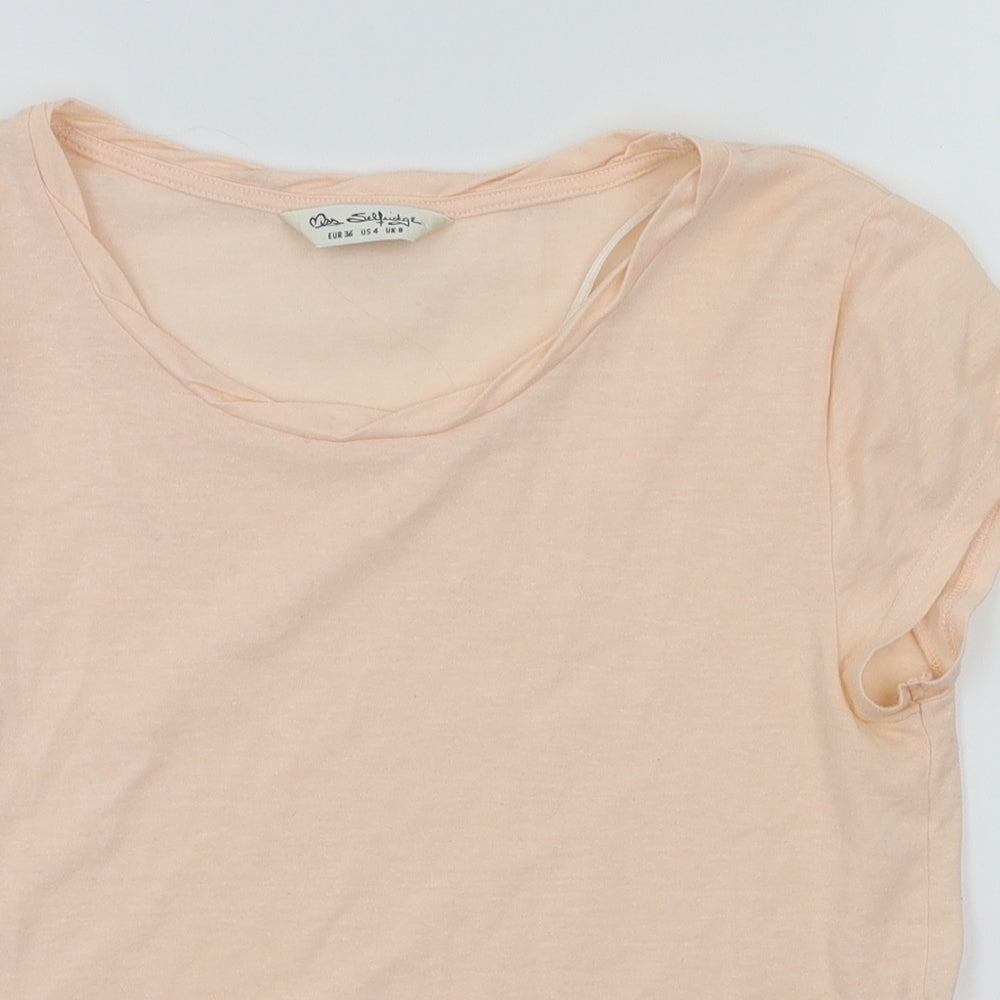 Miss Selfridge Womens Pink   Basic T-Shirt Size 8