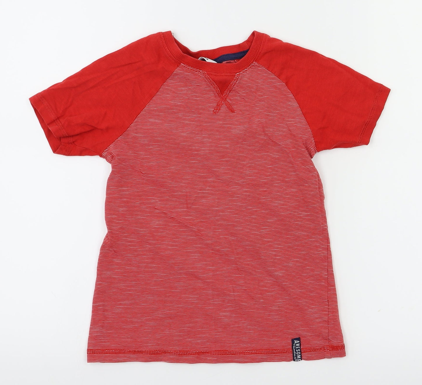 M&Co Boys Red   Basic T-Shirt Size 7-8 Years