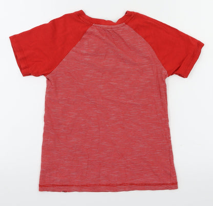 M&Co Boys Red   Basic T-Shirt Size 7-8 Years