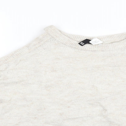 Divided by H&M Womens Ivory  Knit Pullover Jumper Size XS  - Open Shoulders