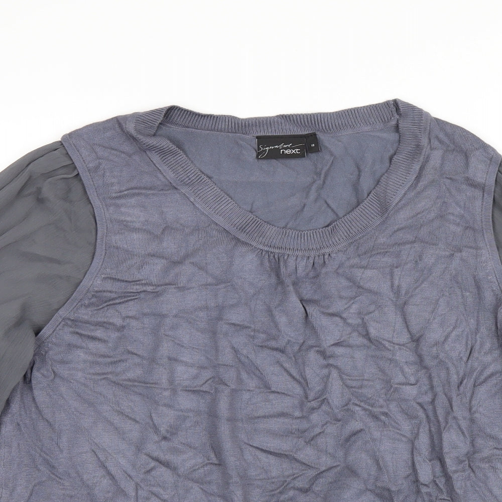 Womens UK Size 18 NEXT Purple Basic Blouse