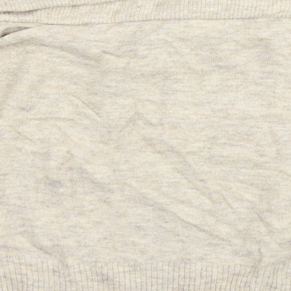 H&M Womens Beige  Knit Pullover Jumper Size XS