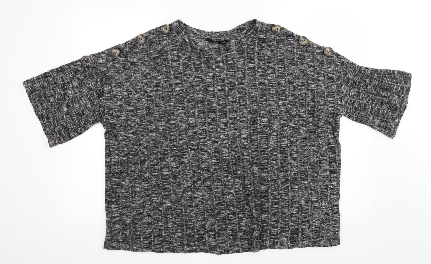 F&F Womens Grey  Knit Pullover Jumper Size 16