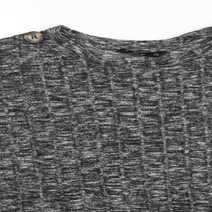 F&F Womens Grey  Knit Pullover Jumper Size 16