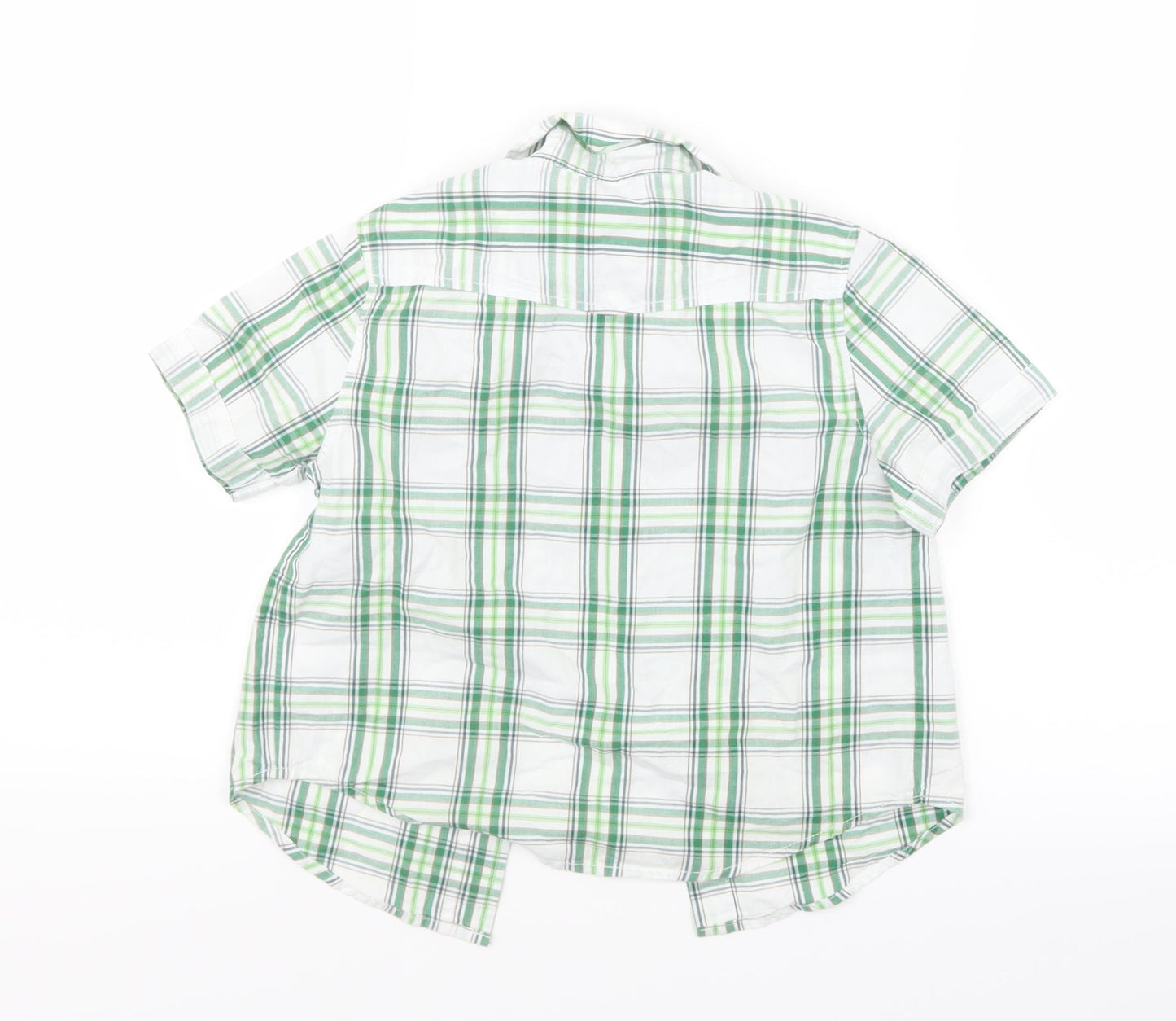 Woolworths Boys Green Check  Basic Button-Up Size 4-5 Years