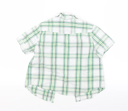 Woolworths Boys Green Check  Basic Button-Up Size 4-5 Years