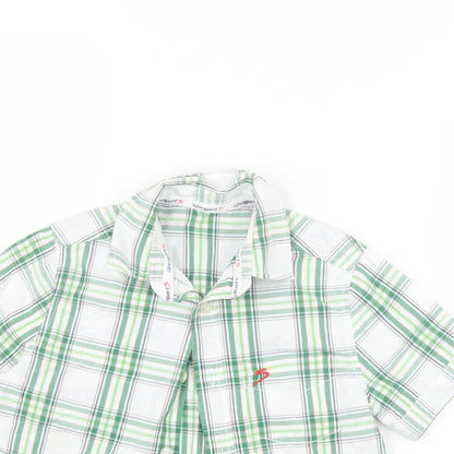 Woolworths Boys Green Check  Basic Button-Up Size 4-5 Years