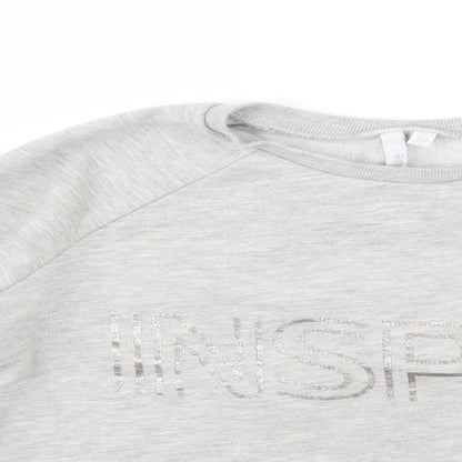 Matalan Girls Grey   Pullover Jumper Size 13 Years  - Cropped