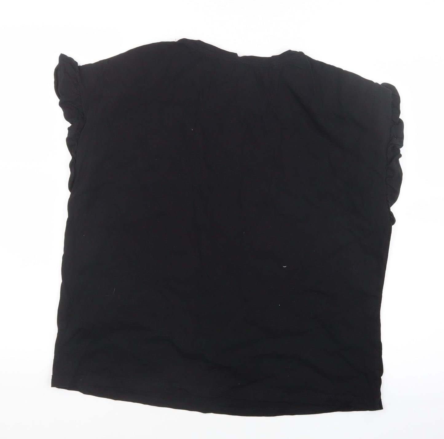 Womens UK Size 14 New Look Black Basic T-Shirt